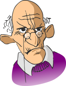 Old man, cartoon